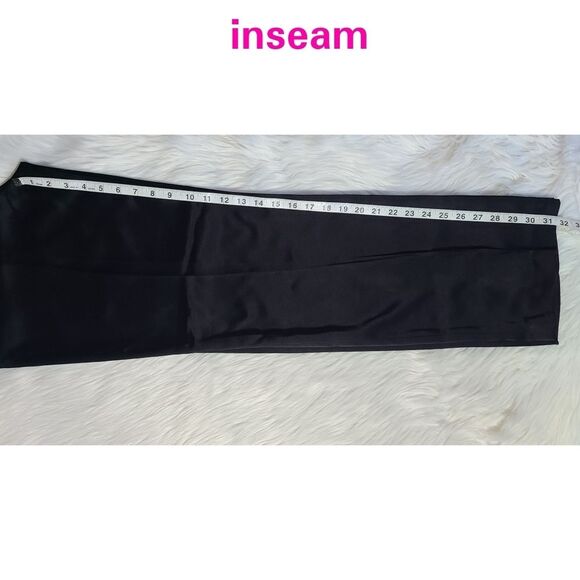NWT|Polo Ralph Lauren Black Satin Double Face Straight Leg Pant, 2 - Picture 11 of 13